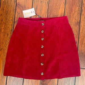NWT Missguided Red Petite Skirt